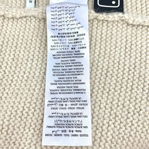 DM0093 Gucci Womens Beige Wool Knit Cardigan With NY Patch & Red Trim - Picture 8 of 8